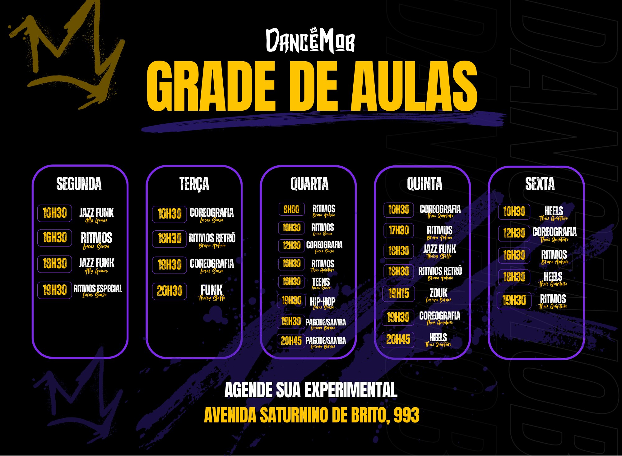 Grade completa DanceMob